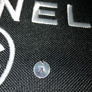 Hand Stamped Sterling Sliver Initial Charm 1/2”